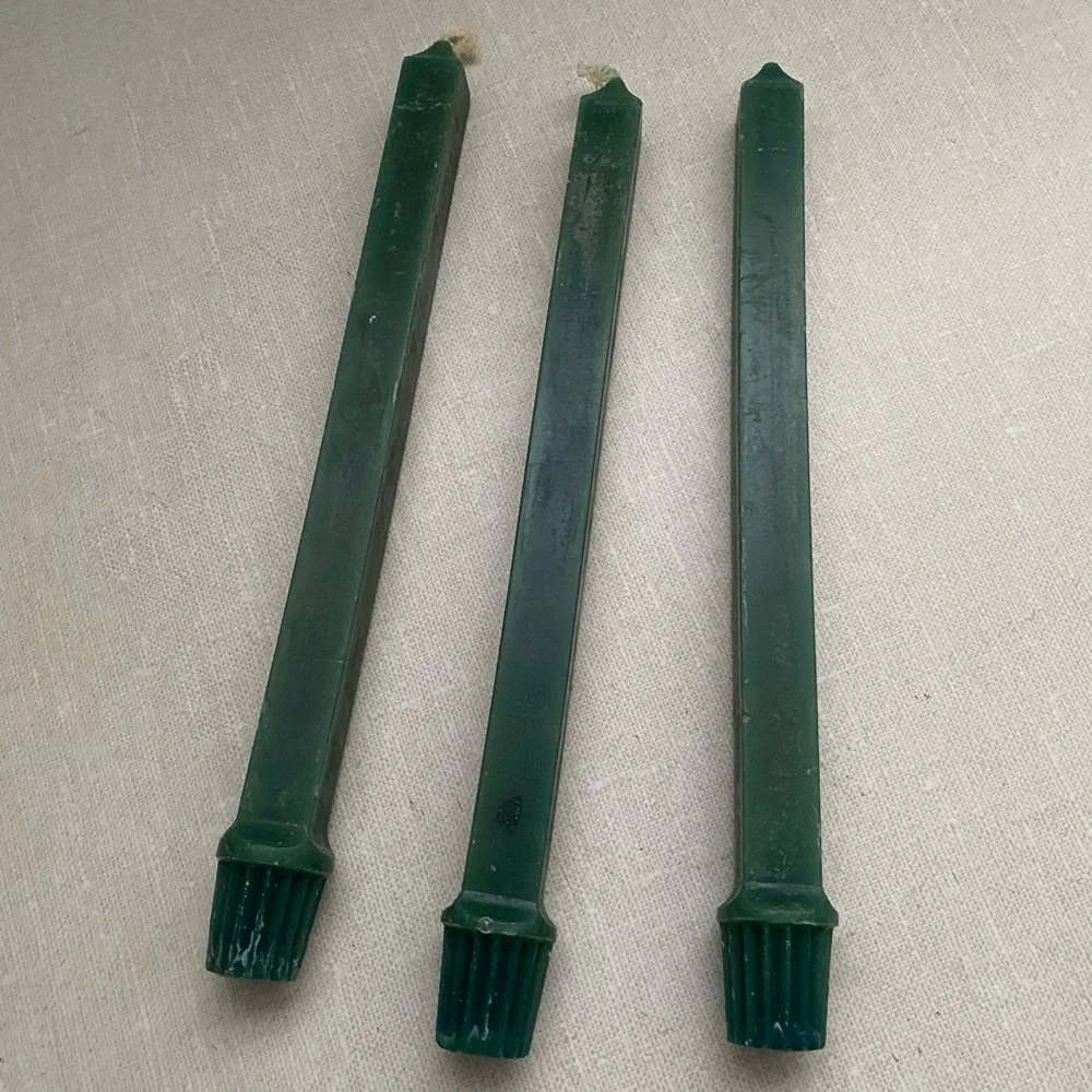 Vintage Partylite Evergreen Candle Sticks Candlestick Lot Of 3 Unlit‎
